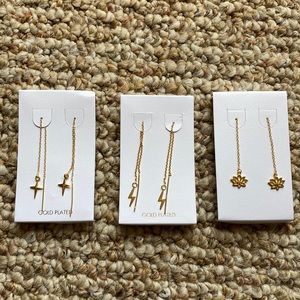 3 Pair SS&GP Threader Earrings for $32